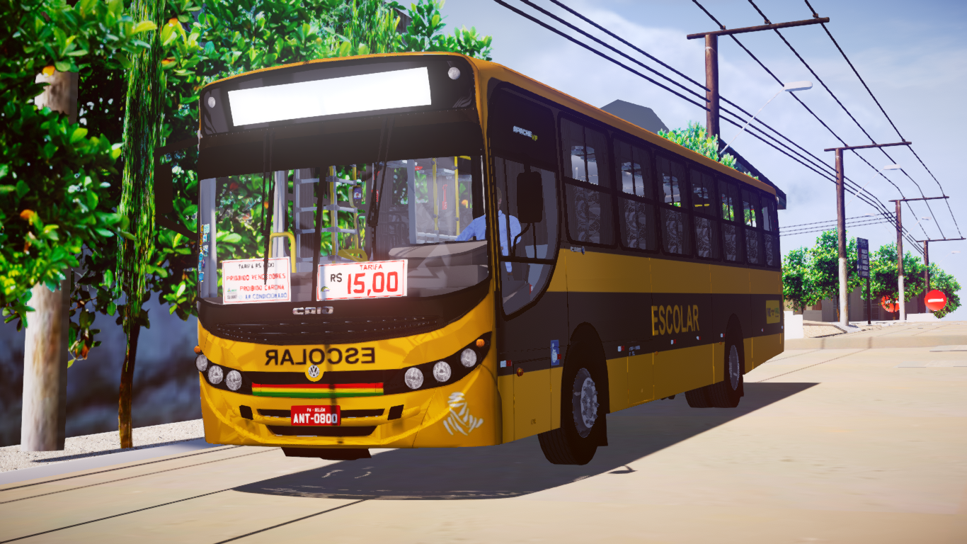 proton bus simulator) Review mod School Bus (Ônibus escolar